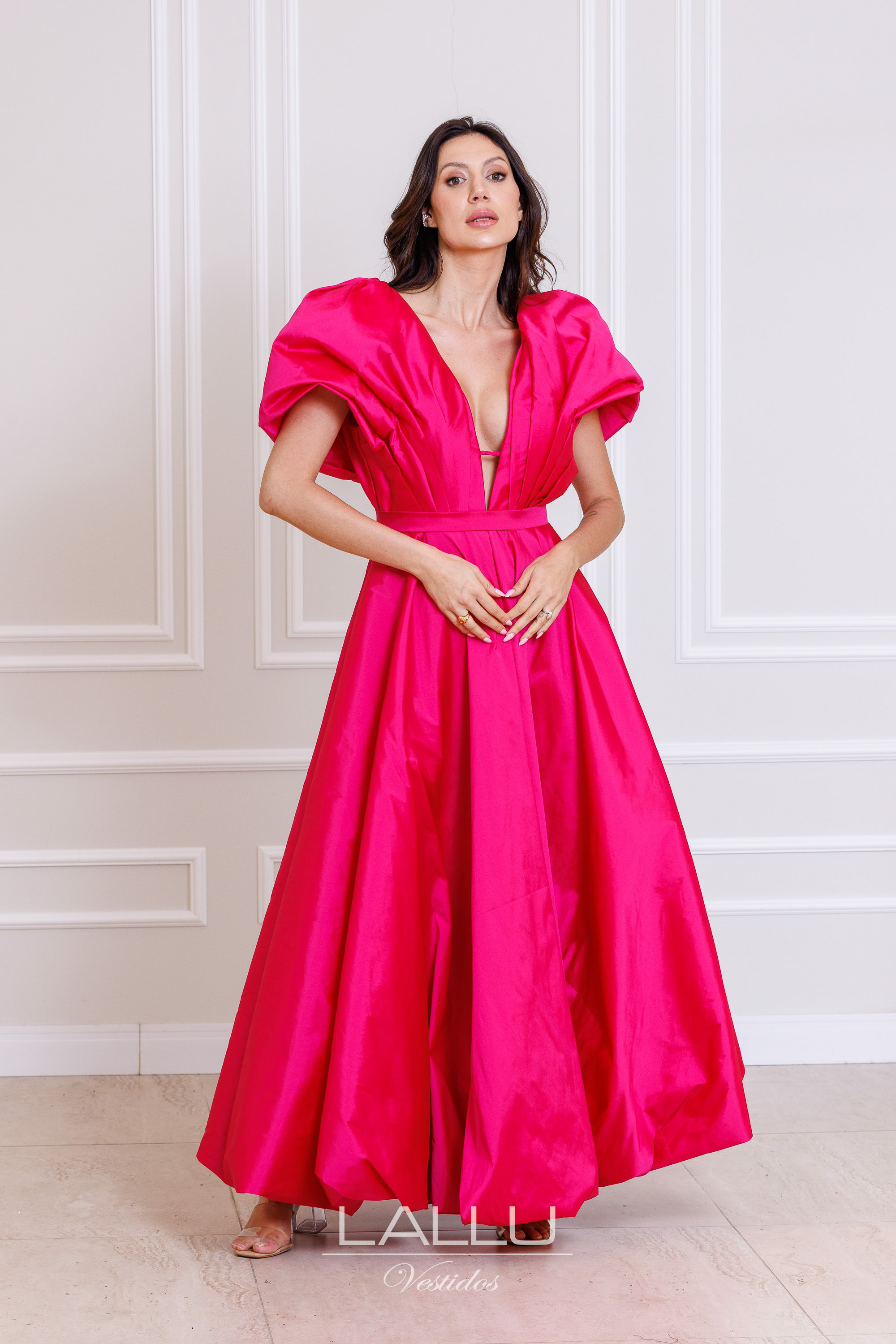 Vestido Festa Manga Bufante Vestido Festa Manga Bufante Vestido - Main Image